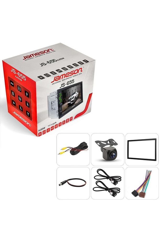 DOUBLE TEYP 7" 4X55W MİRRORLİNK BT/USB/SD/FM/AUX KAMERALI JAMESON JS-655 - 3