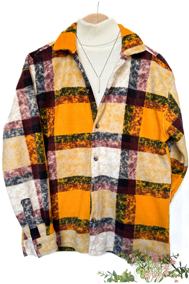Men's shirt collar oversize cotton lumberjack shirt