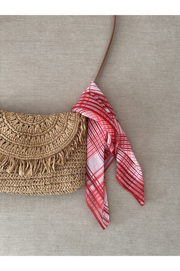 وشاح شيفون منقوش مربع - 2