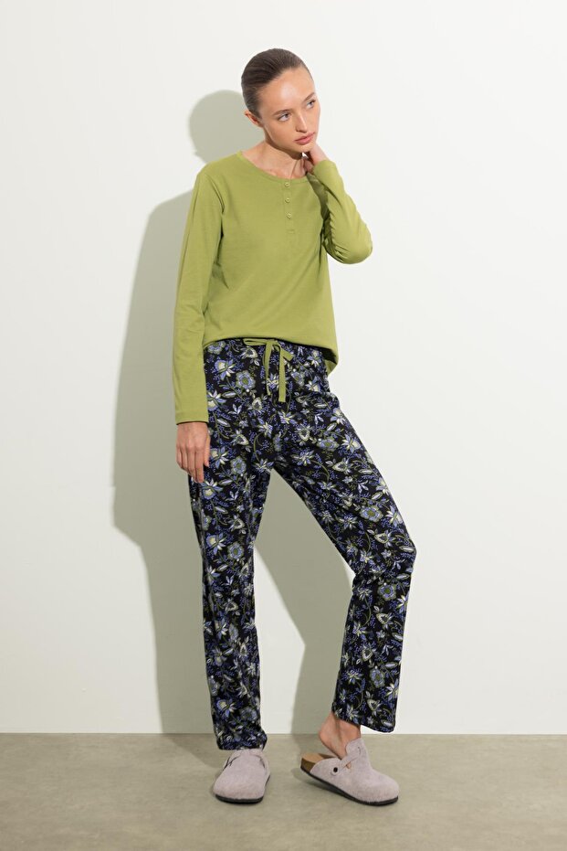 Fall in Love Regular Fit Uzun Kollu Pijama Takımı - 2