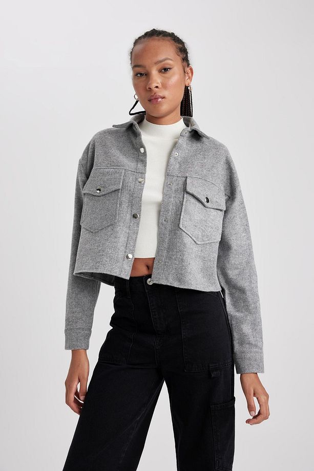 Regular Fit Gömlek Yaka Flanel Uzun Kollu Gömlek B2271ax23au - 4