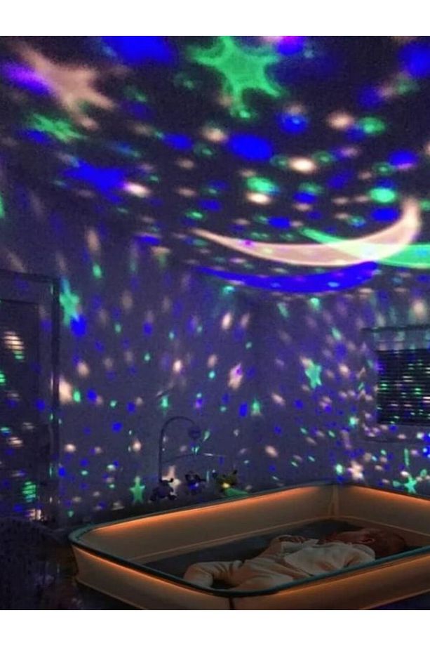 Star Master Gökyüzü Projeksiyon Dönen Gece Işığı Yıldızlı Tavan Ledi Yansıtma Projektör Masa Lambası - 5