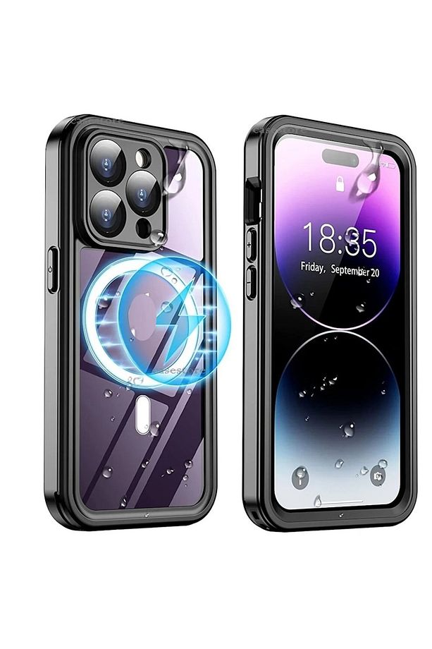 Iphone 14 Pro Max Uyumlu Kılıf 360 Derece Kaplar Proff Su Geçirmez Zırh Tank Manyetik Kapak - 4