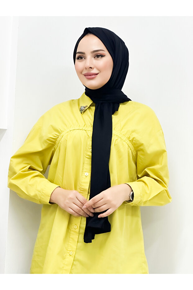 شال قطن ممشط أسود - 3