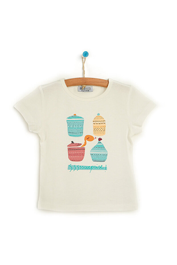 HelloBaby Basic Etnik Baskılı Tshirt Kız Bebek - 1