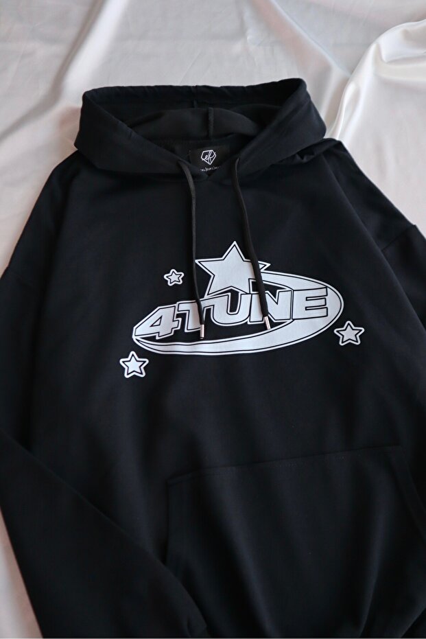 Black Hooded 4 Tune Sweatshirt