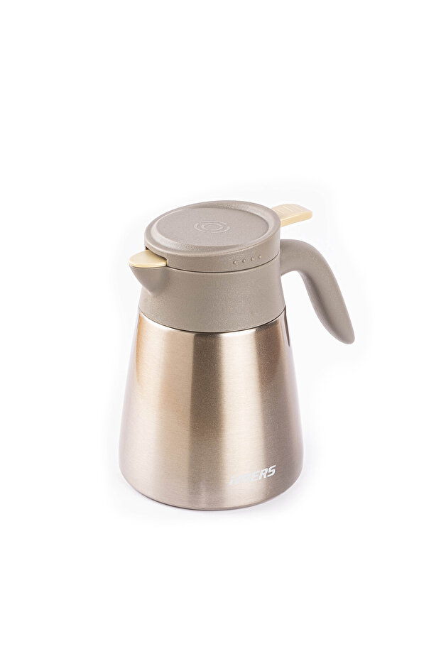 012-01-GOLD STAINLESS STEEL TEA THERMOSE 800ML
