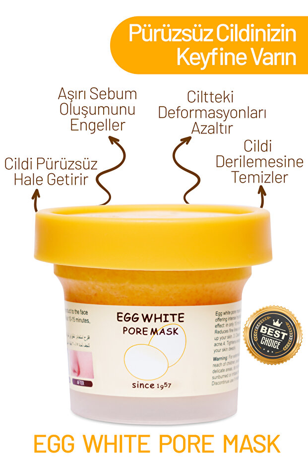 Egg Brightning Scrup Mask Egg White Pore + Black Sugar Mask - 4