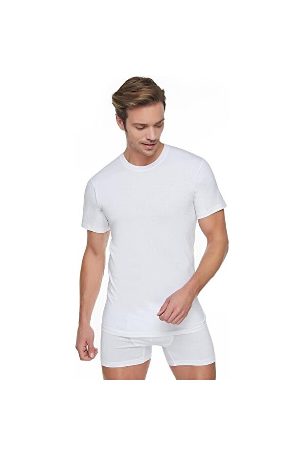 MEN'S HALF SLEEVE ZERO COLLAR FANILA WHITE