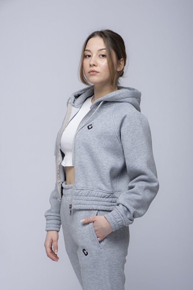 Kadın Basic Lastikli Premium Eşofman Takımı - 1