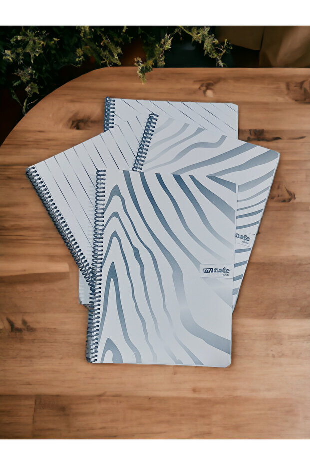4 PCS A4 80 YP2 PCS CHECKED + 2 PCS STRIPED WIRE NOTEBOOK WHITE COLOR PP Cover WHITE Color Paper