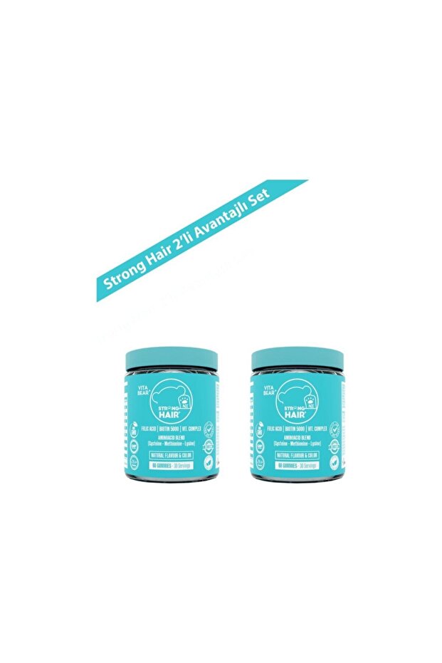 Strong Hair Gummy Vitamin 60 Pieces X 2