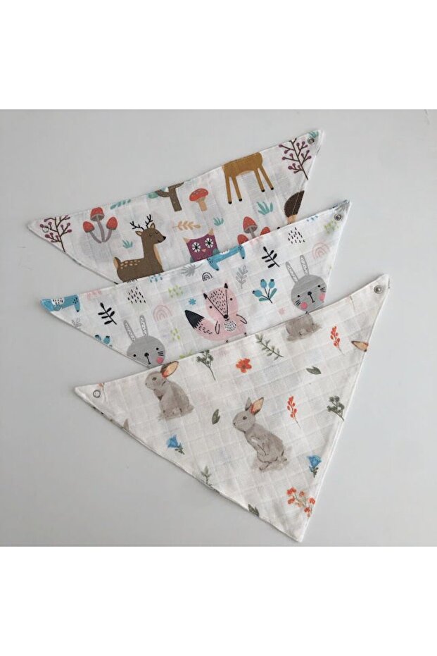 طقم مريلة موسلين بطبقة مزدوجة بنمط مختلط - 4