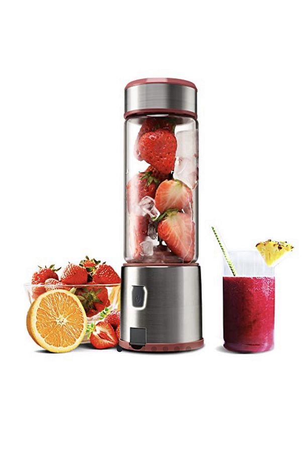 USB şarj edilebilir Blender kişisel 380ml cam yüzlü Blender sıkacağı küçük taşınabilir Blender - 3