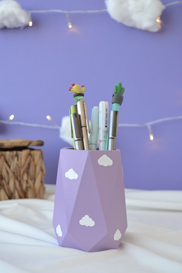 Cloudy Lilac Pen Holder & Toothbrush Holder & Makeup Brush Holder