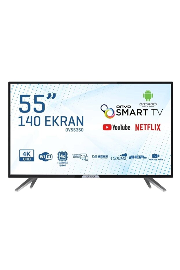 Ov55350 55'' 4K Smart Android LED TV Siyah - 1
