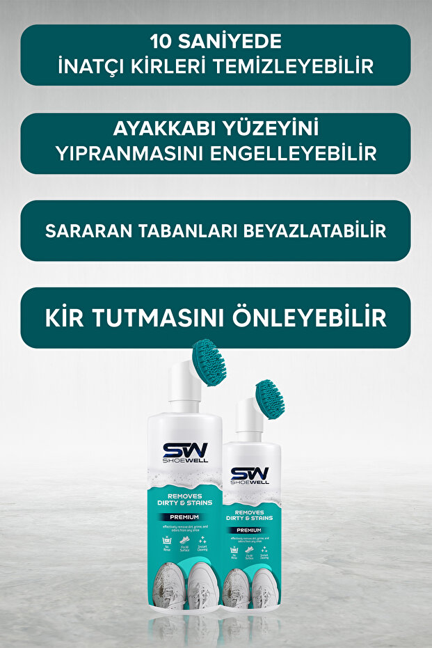 Fırçalı Spor Ayakkabı Temizleyici Köpük Susuz Beyaz Ayakkabı Temizleyici - 2