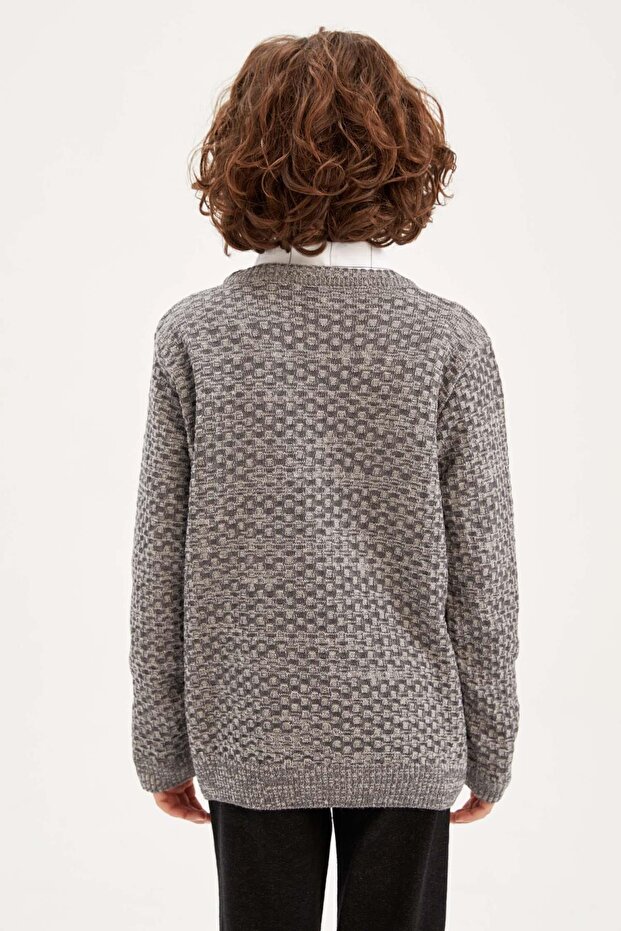 سترة الصبي الرقبة الطاقم - 5