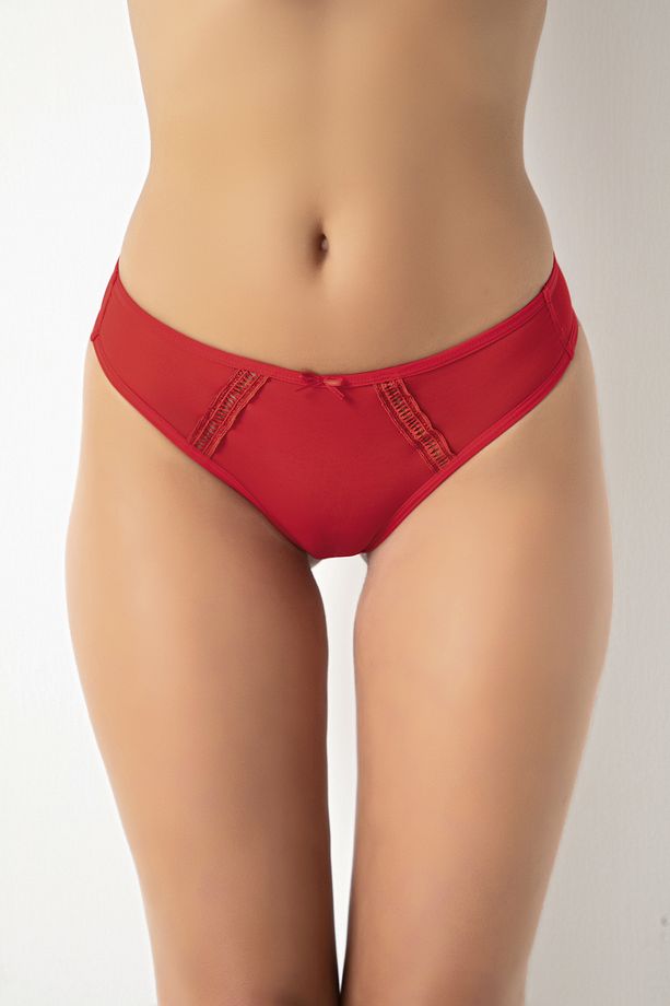 7038 Kadın Dantelli String Külot - 4