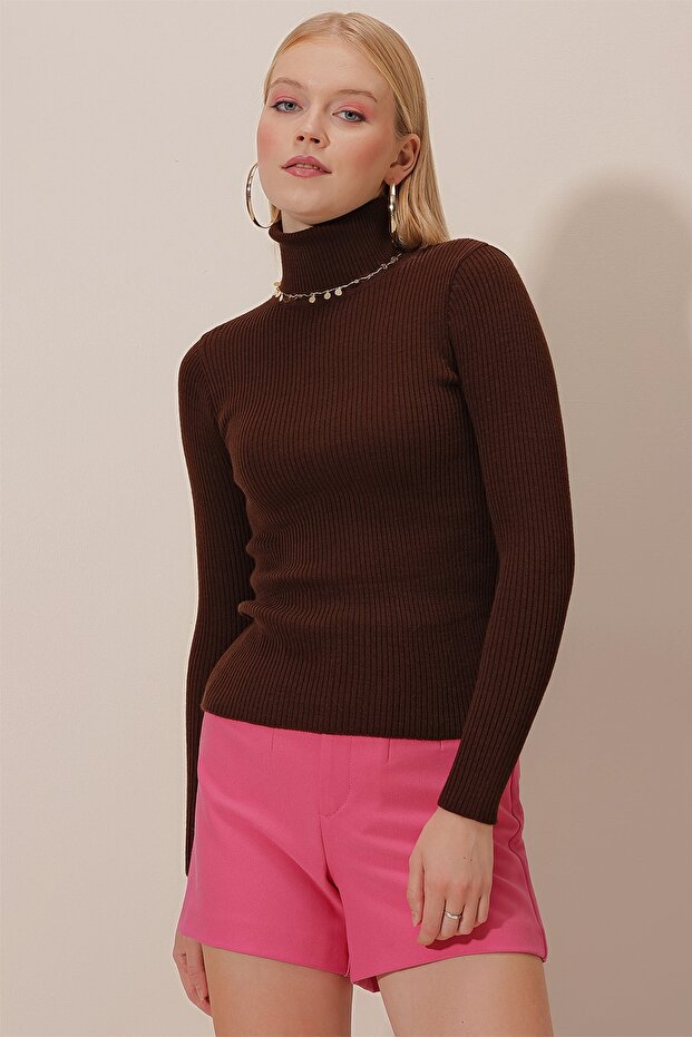 Turtleneck Long Sleeve Knitwear BLOUSE