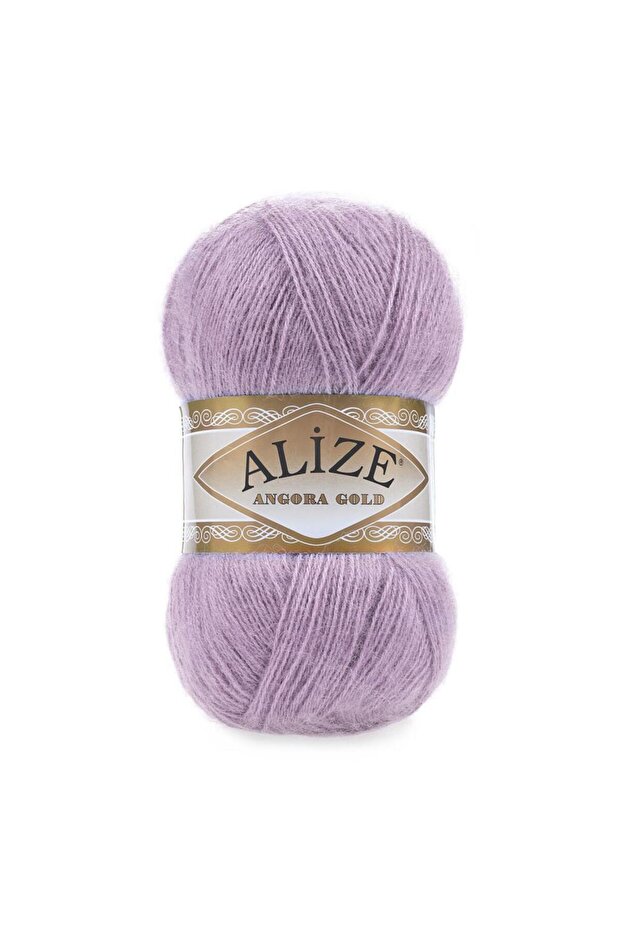 Angora Gold Lilac Hand Knitting Yarn