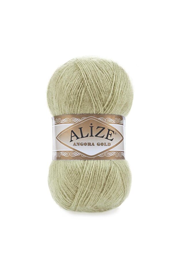 Angora Gold Green Hand Knitting Yarn