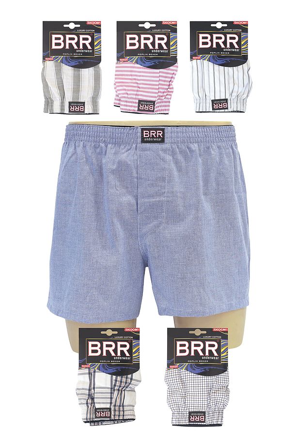 Karışık Renk Erkek 6’lı Paket Pamuklu Poplin Boxer Şort - 3