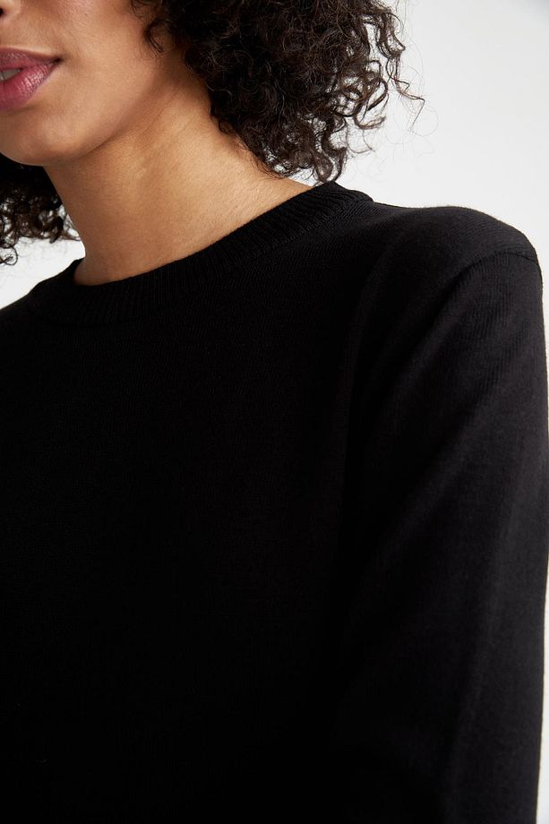Regular Fit Basic Ekstra Yumuşak Triko Kazak Tunik - 4