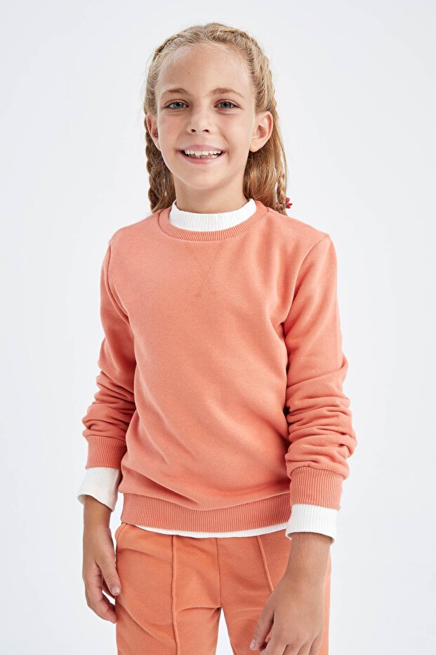 Girl's Crew Neck School Sweatshirt