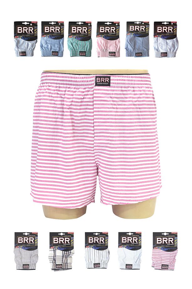12’li Paket Karışık Renk Pamuklu Poplin Boxer Şort - 3