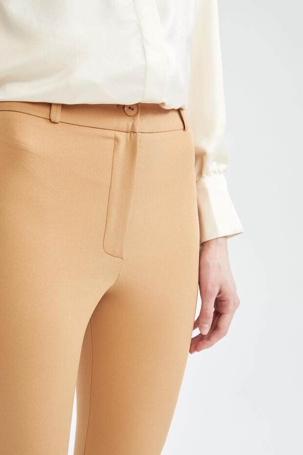 Carrot Fit Yüksek Belli Dokuma Pantolon - 5