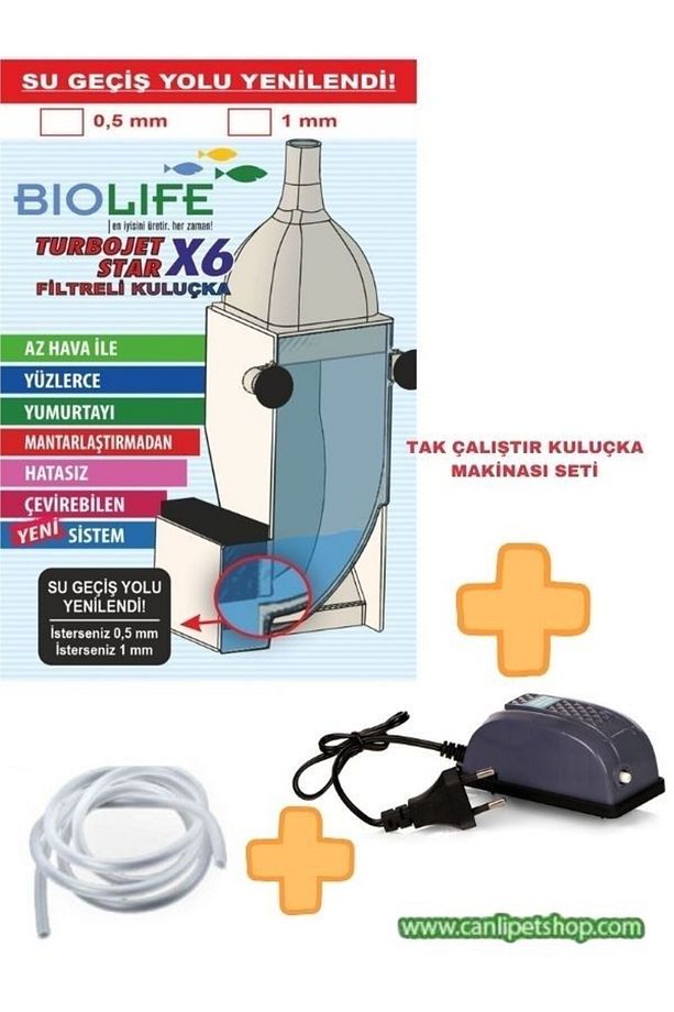Biolife Kuluçka Makinası Seti Tak Çalıştır (Kuluçka Makinası+Hortum+Motor) - 1