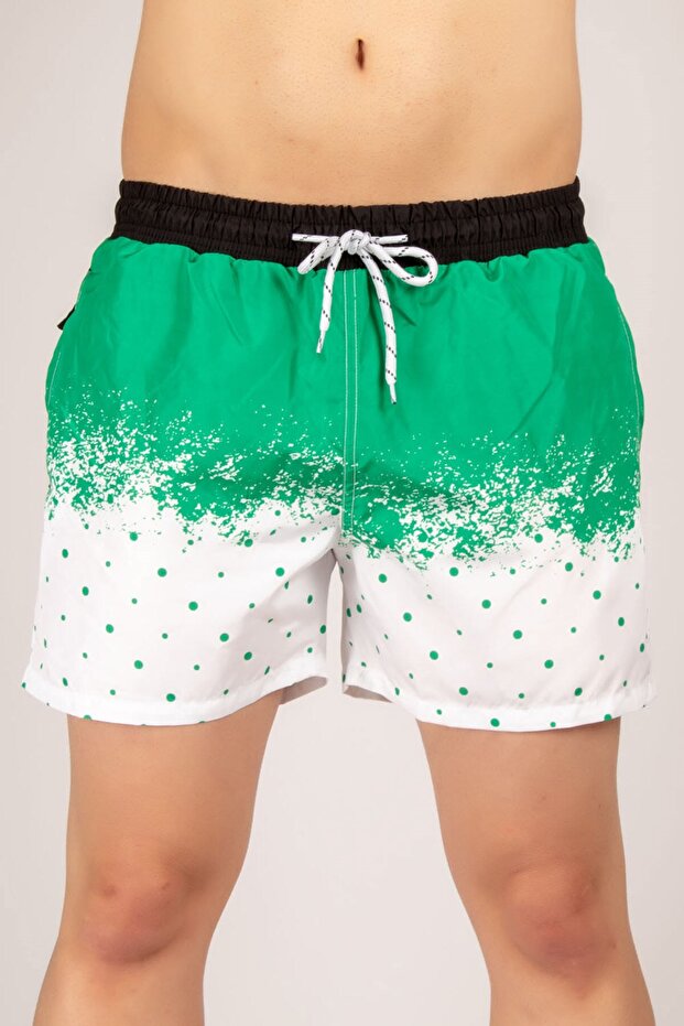 Spraying Pattern Men's Sea Shorts - 2