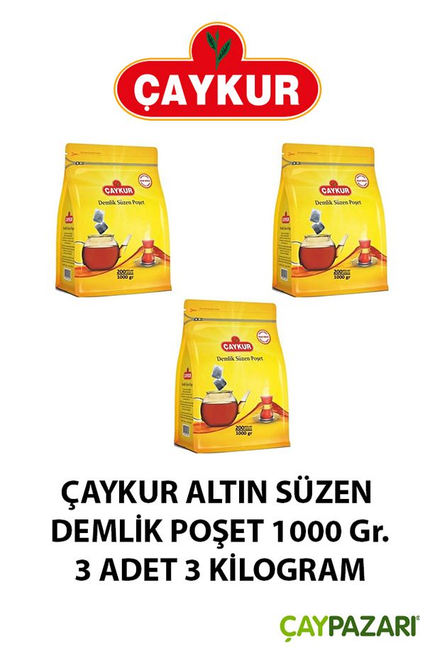 Altın Süzen Demlik Poşet 1000 Gr. (KİLİTLİ POŞET) 3 Adet - 2