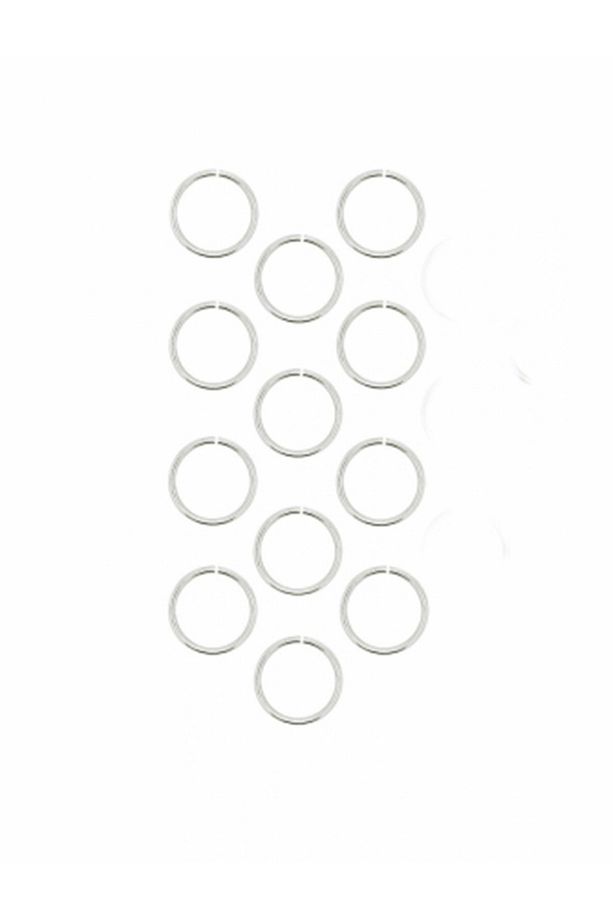 Silver Plain Saç Küpesi 12'li - 2