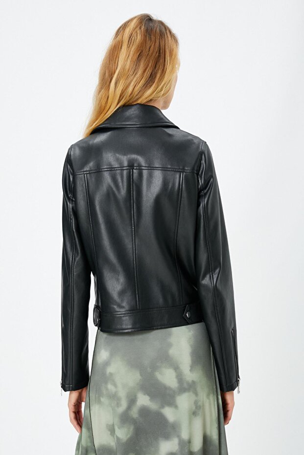 Schwarze Damenjacke - 4