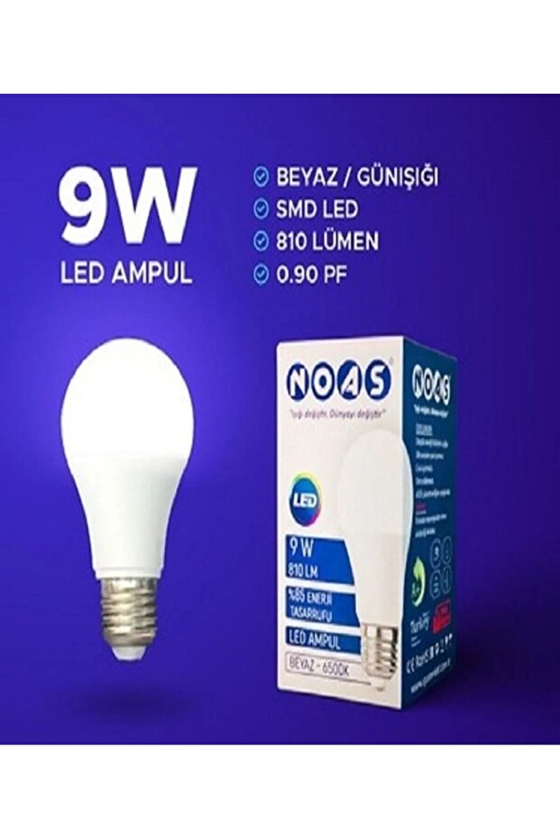 9W E27 6500K Beyaz Led Ampul - 2