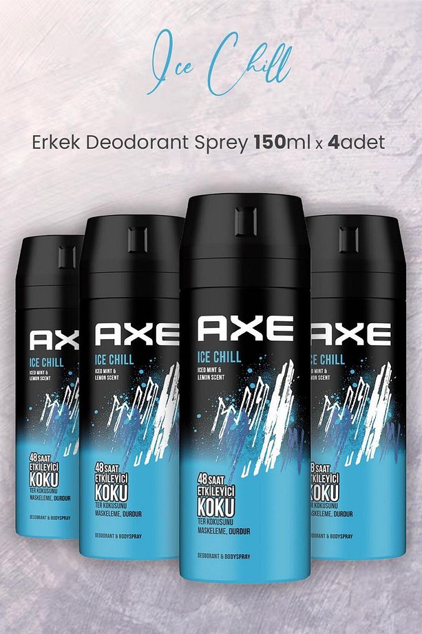 Ice Chill Erkek Deodorant Sprey 150 ml x 4 Adet - 1