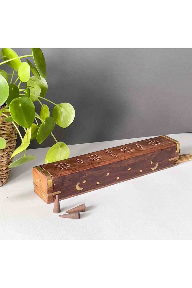 Ahşap Oyma Desenli Konik ve Çubuk Tütsülük - 6