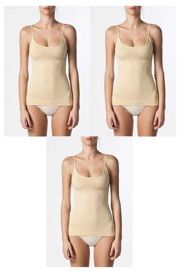 عبوة من 3 قطع من القميص الداخلي بحزام حبلي بدون خياطة - 1