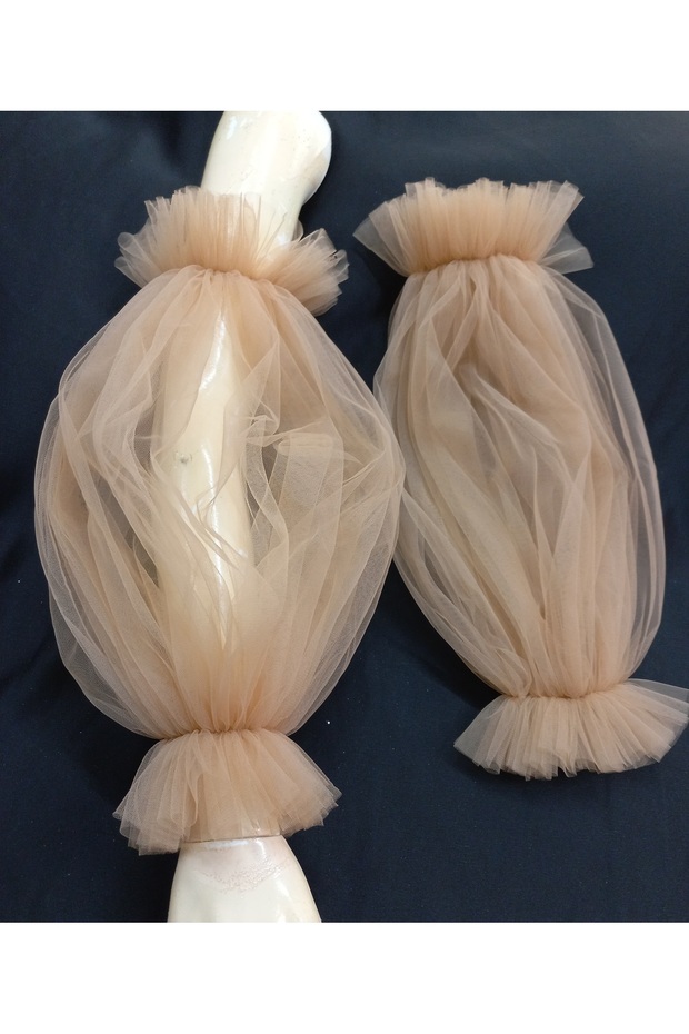 Beste tulle bridal sleeve evening dress sleeve skin color
