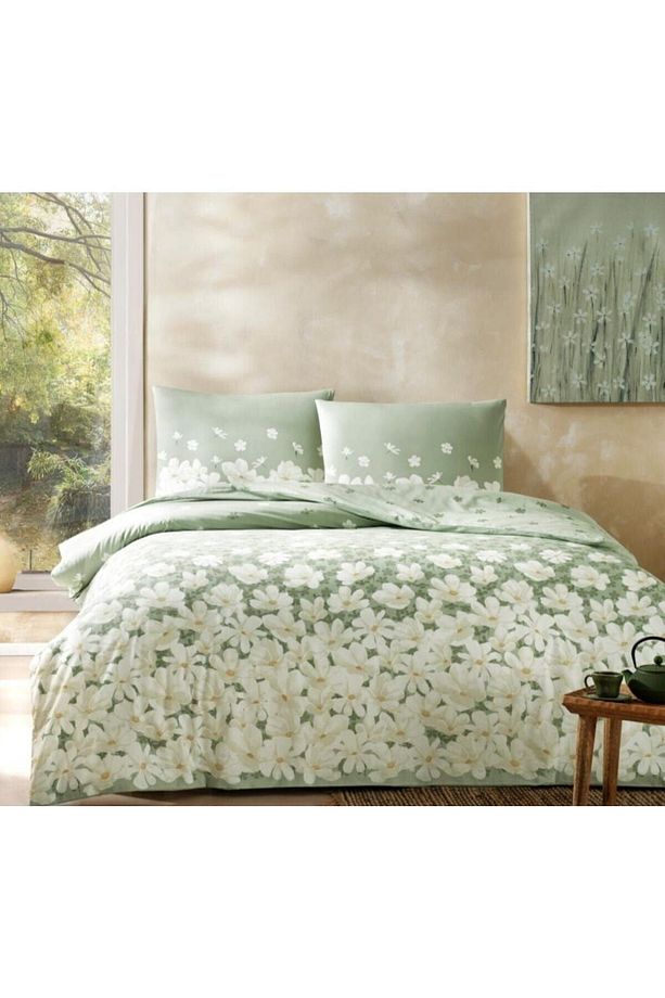 Ranforce Çift Kişilik Nevresim Takımı April Lastiksiz 200 Cm X 220 Cm - 1