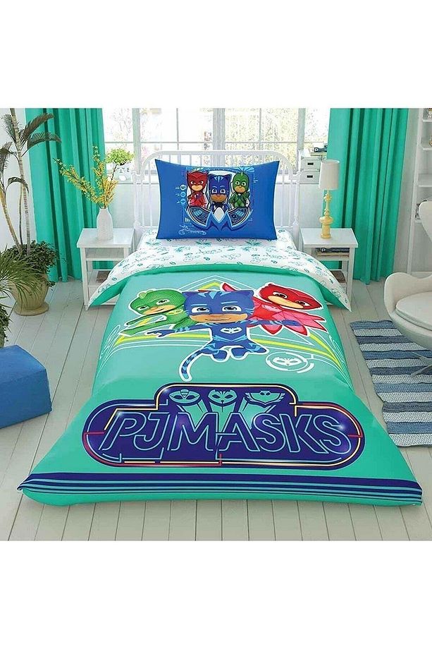 Pj Masks Move Lisanslı Nevresim Takımı Tek Kişilik Lastikli 160 Cm X 220 Cm - 1