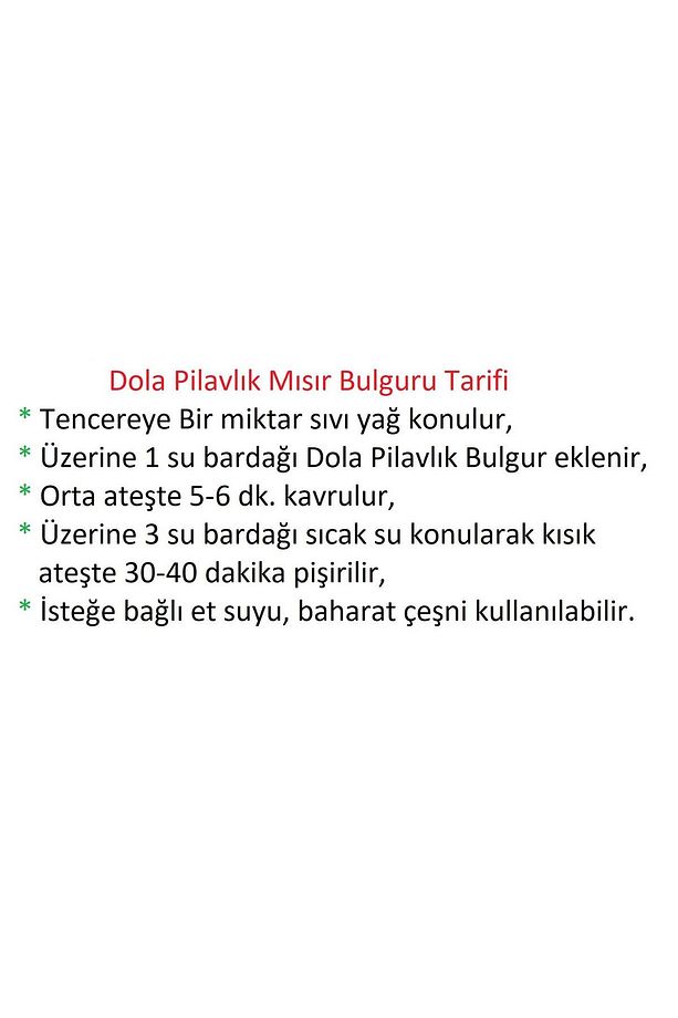 Glutensiz Pilavlık Mısır Bulguru 400 G 2 Adet - 2