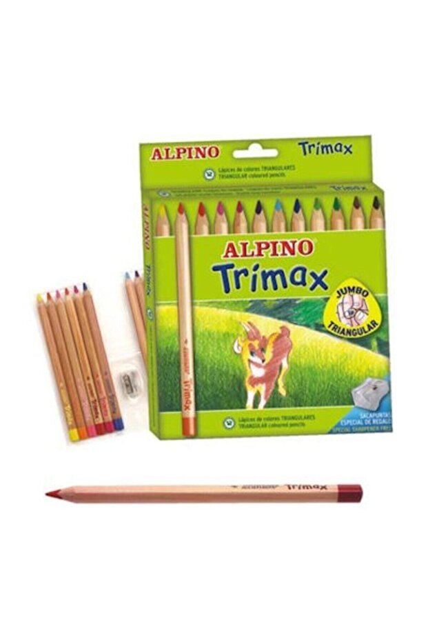 Alpino Alpino Trimax 12 Renk Jumbo Kuru Boya