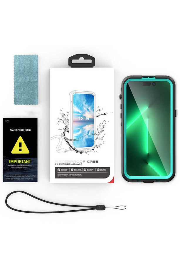 Iphone 14 Pro Max Uyumlu Kılıf 360 Derece Kaplar Proff Su Geçirmez Zırh Tank Manyetik Kapak - 5