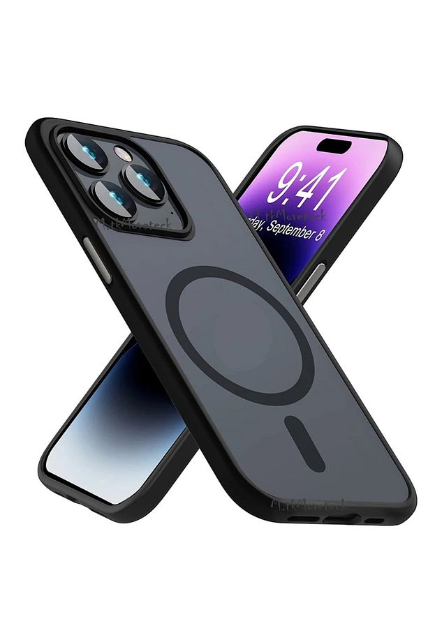 Iphone 14 Pro Max Kılıf Kamera Çıkıntılı Hassas Buttonlu Arkası Mat Hisli Renkli Magsafeparlak Kenar - 1