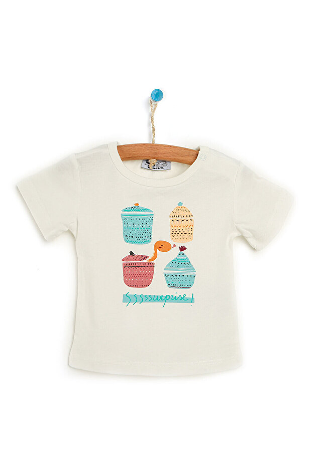 HelloBaby Basic Etnik Baskılı Tshirt Kız Bebek - 3