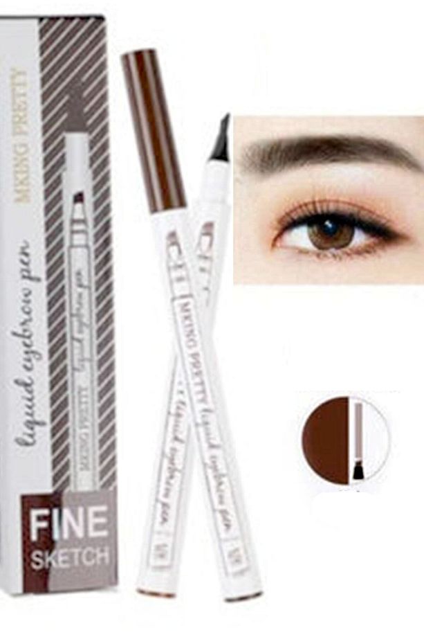 Kestane Fine Sketch Kaş Kalemi Şekillendirme Boyama Kaş Rimeli Kalıcı Microblading - 1
