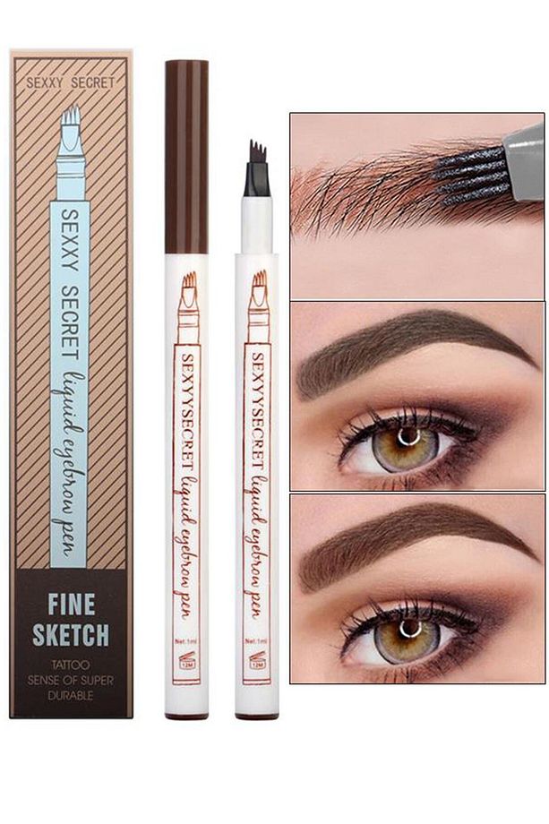 Kestane Fine Sketch Kaş Kalemi Şekillendirme Boyama Kaş Rimeli Kalıcı Microblading - 3
